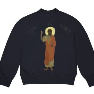 YEEZY MERCH JESUS IS KING MOCK NECK BLACK SMALL